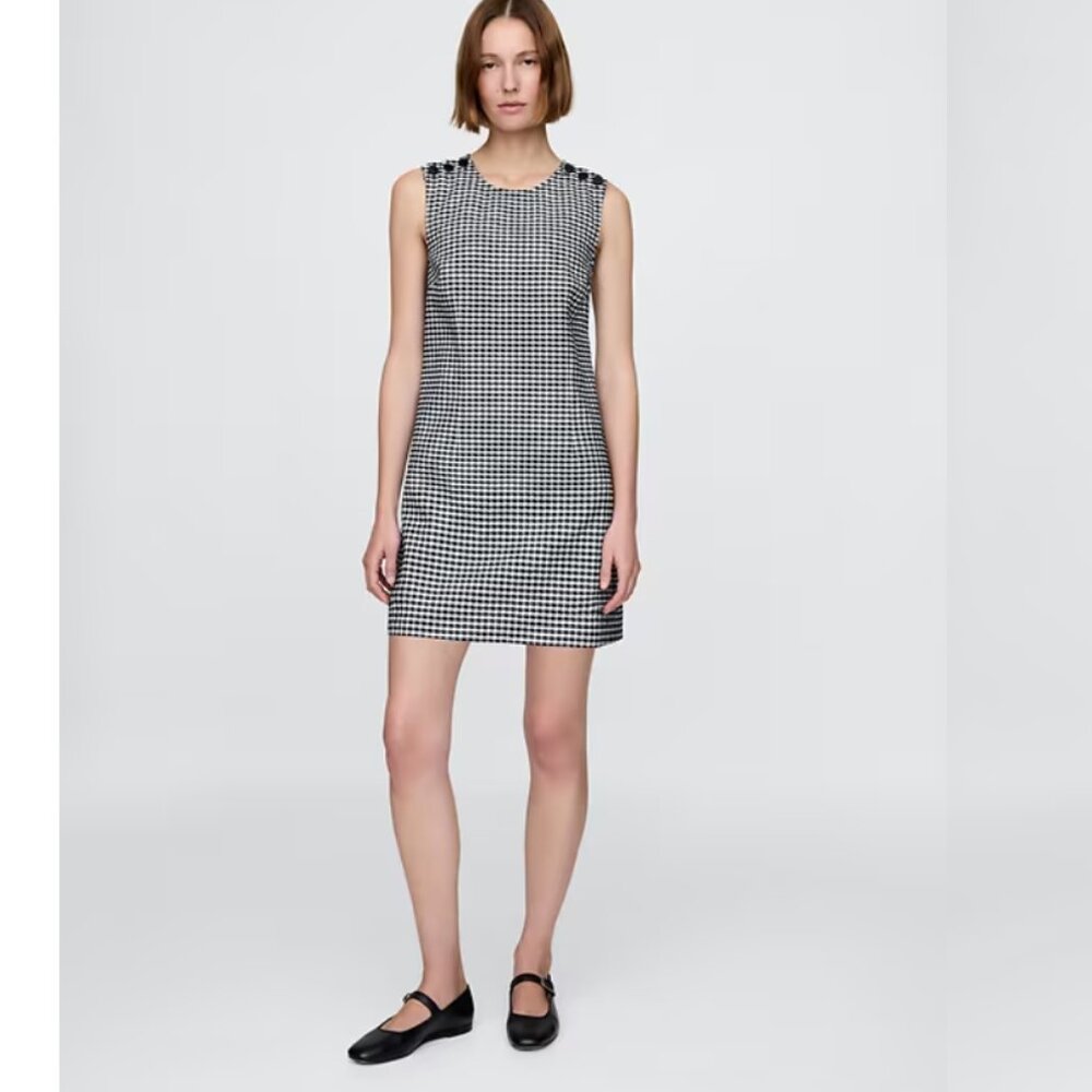 Gap × DÔEN Gingham Denim Mini Dress (NWT)